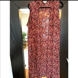 L Floral Lularoe Joy Duster Vest